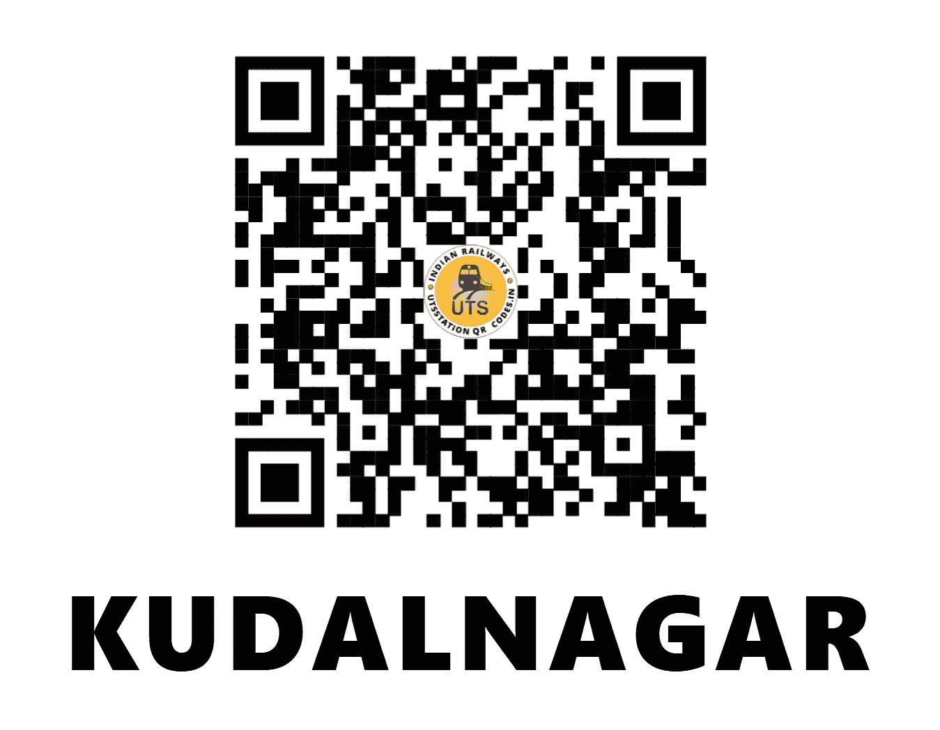 UTS QR Code for KUDALNAGAR - KON (SR - TAMIL NADU)
